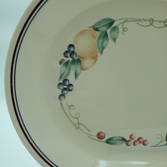 Corelle Abundance Serving Platter Corning Oval Serving Dish with Fruit Pattern - Picture 2 of 7